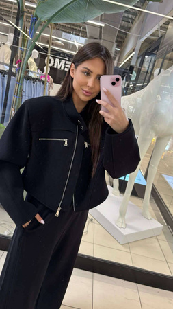 Komplet spodnie z kurtką -Czarny