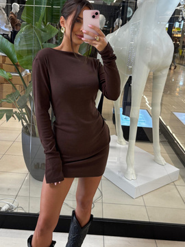 Sukienka bawełniana - Czekolada