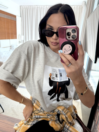 T-shirt La Milla Newspaper II szary 