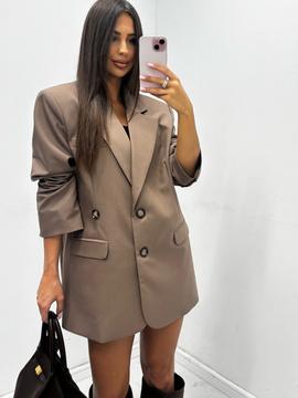 Marynarka 2w1 - Tytoń