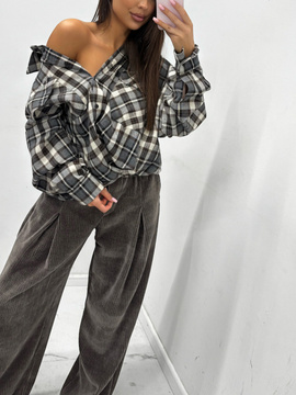 Spodnie sztruksowe - Szare