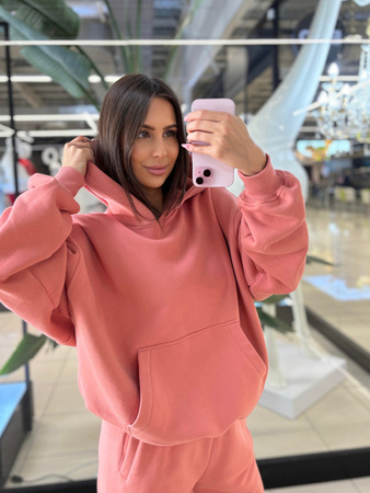 Komplet dresowy Basic z kapturem - Mandarynka 38