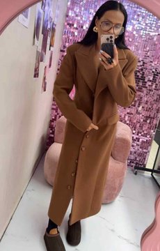 PŁASZCZ WEŁNIANY LAMILLA CARMELOWY