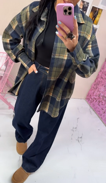 Flanelowa koszula La Milla khaki