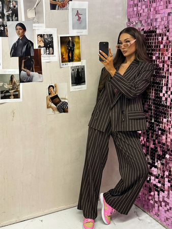 Marynarka La Milla czekoladowa w paski