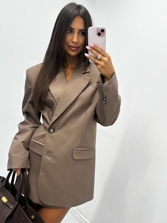 Marynarka 2w1 - Tytoń