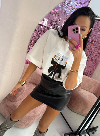 T-shirt La Milla Newspaper II biały