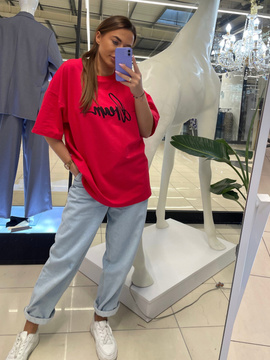 T-shirt DREAM - Fuksja