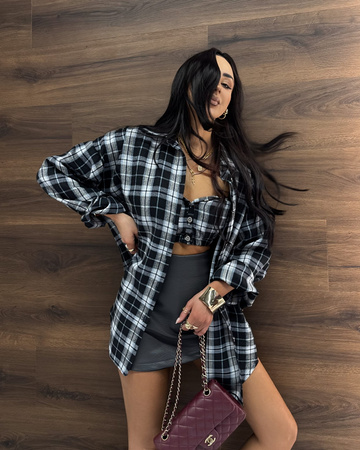 La Milla Koszula flanelowa w kratę czarna