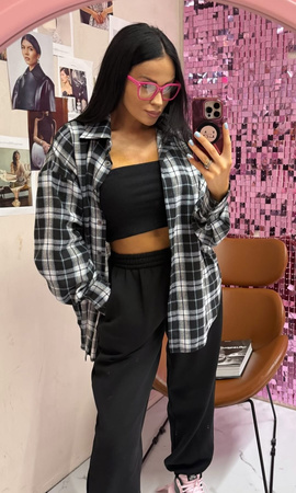 La Milla Koszula flanelowa w kratę czarna