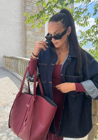 PREMIUM Koszula jeansowa La Milla granatowa 