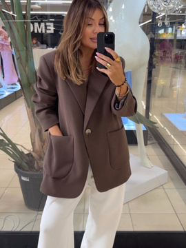 Damska marynarka Diego - Czekolada