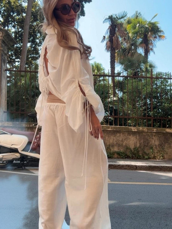 Komplet damski - Śmietankowy