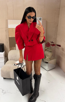 Spódnico spodenki z rozcięciem czerwone La Milla