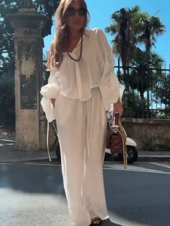 Komplet damski - Śmietankowy