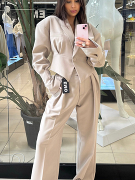 Eleganckie spodnie - Jasne cappuccino