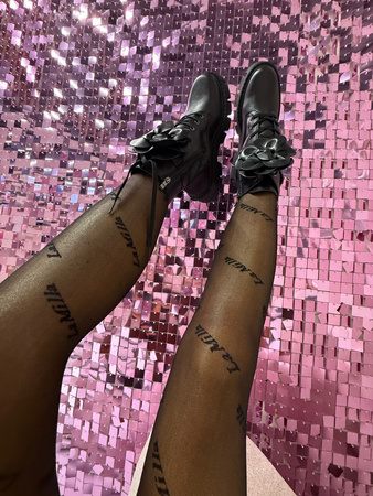 Rajstopy La Milla czarne z logowaniem 