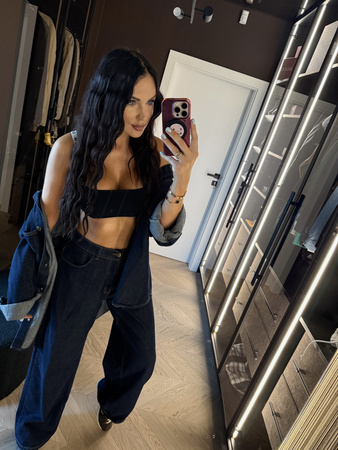 PREMIUM Koszula jeansowa La Milla granatowa 