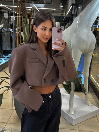 Damska marynarka Denver - Czekolada