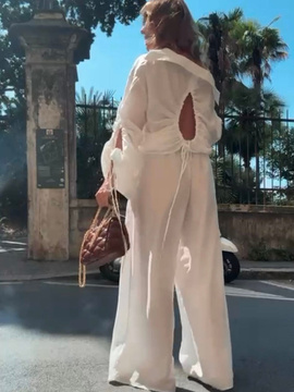 Komplet damski - Śmietankowy