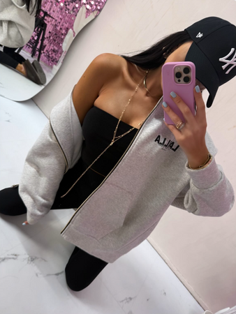 Oversizowa bluza La Milla Design z kapturem szara