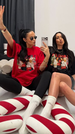 LA MILLA T-SHIRT CHRISTMAS CZERWONY