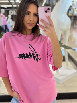 T-shirt DREAM - Fuksja