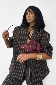 Marynarka La Milla czekoladowa w paski