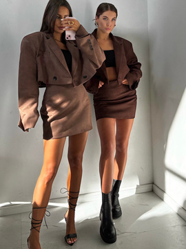 Marynarka Zamszowa - Beż