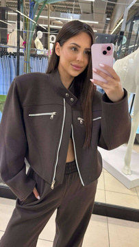 Komplet spodnie z kurtką - Czekolada