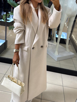 Płaszcz wełniany - Śmietana