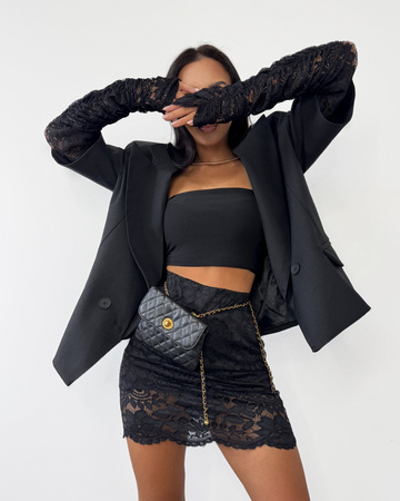 Koronkowa spódniczka mini La Milla czarna