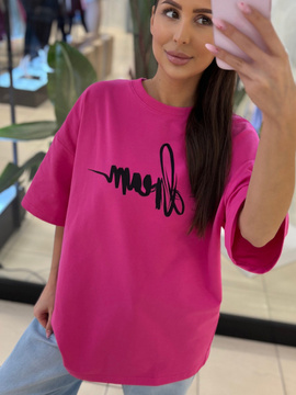 T-shirt DREAM - Fuksja