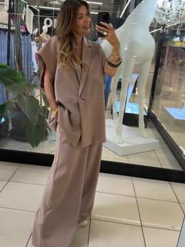 Kamizelka oversize Verona - Cappuccino