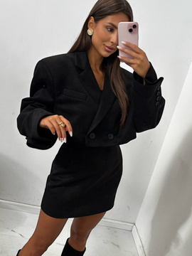 Spódniczka zamszowa - Czarny