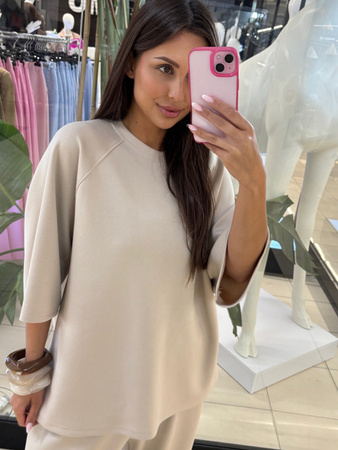 Bluzka oversize Long - Beż
