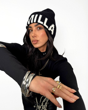 Czapka zimowa La Milla czarna z napisem