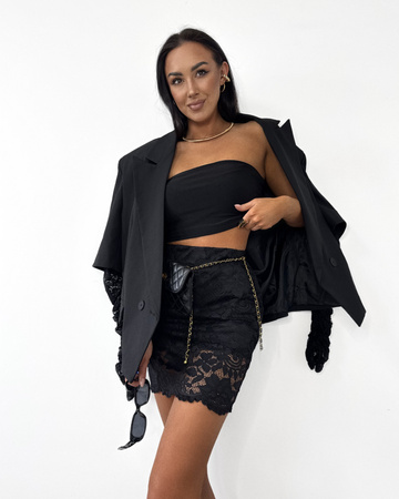 Koronkowa spódniczka mini La Milla czarna