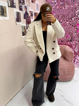 Marynarka średnia guziki baranek La Milla