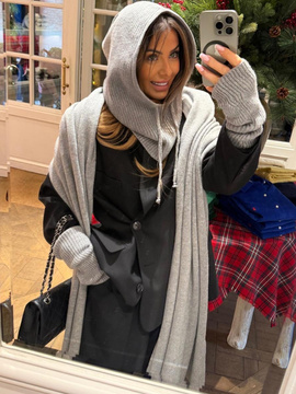 Wełniane rękawiczki- Szary