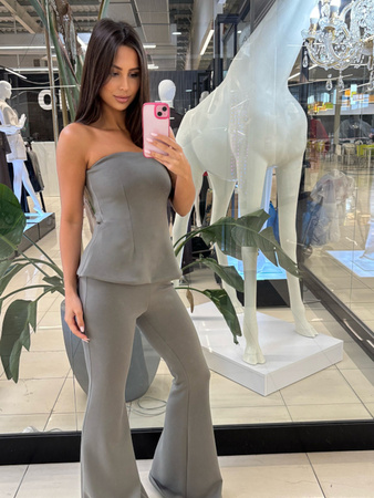 Bluzka z baskinką - Khaki