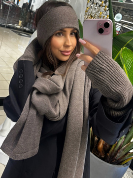 Wełniana Opaska - Cappuccino