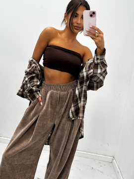 Spodnie sztruksowe - Ciemny Beż