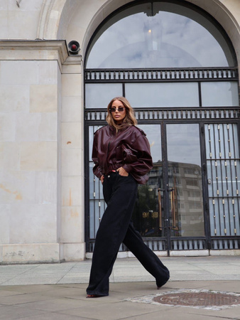 Kurtka z ekoskóry - Bordo