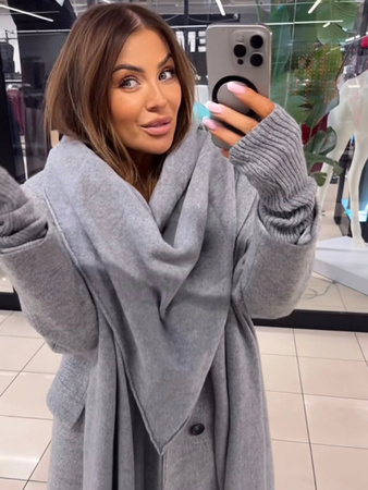 Wełniana chusta - Szary