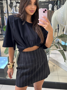 Spódniczka Len - Czarny